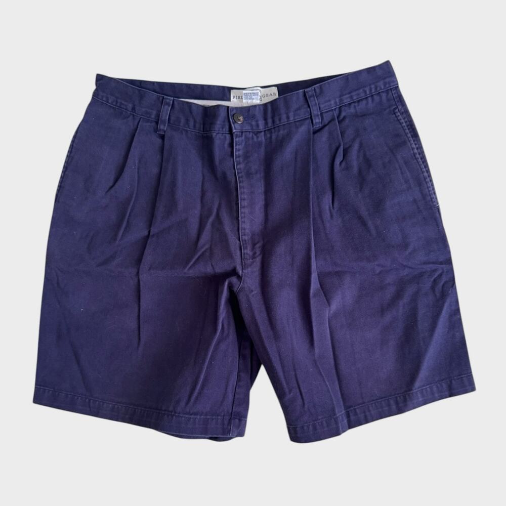 Field Gear Vintage Navy Blue Pleated Mens Shorts Size 38
